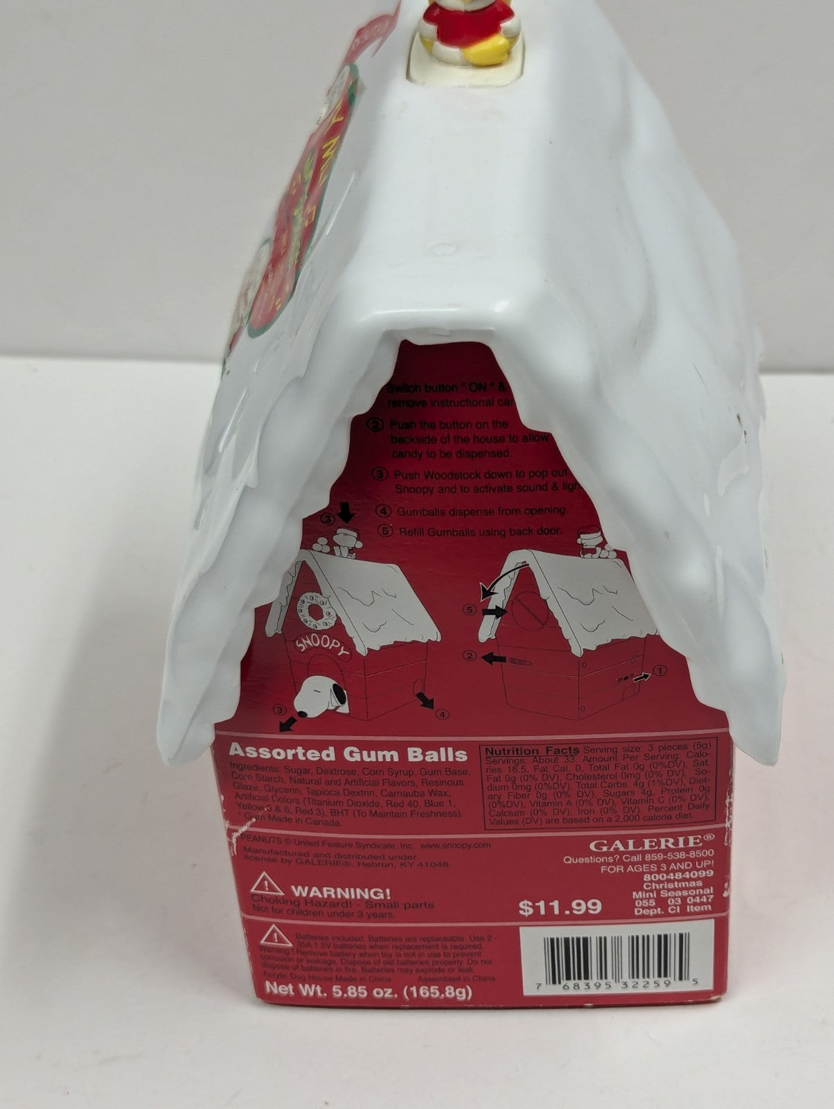 Galerie Christmas Snoopyk Dog House Lights Gumball Dispenser Not Working