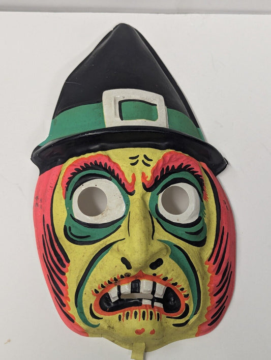 Vintage 1970's Ben Cooper Collegeville Super Witch Costume Mask Only