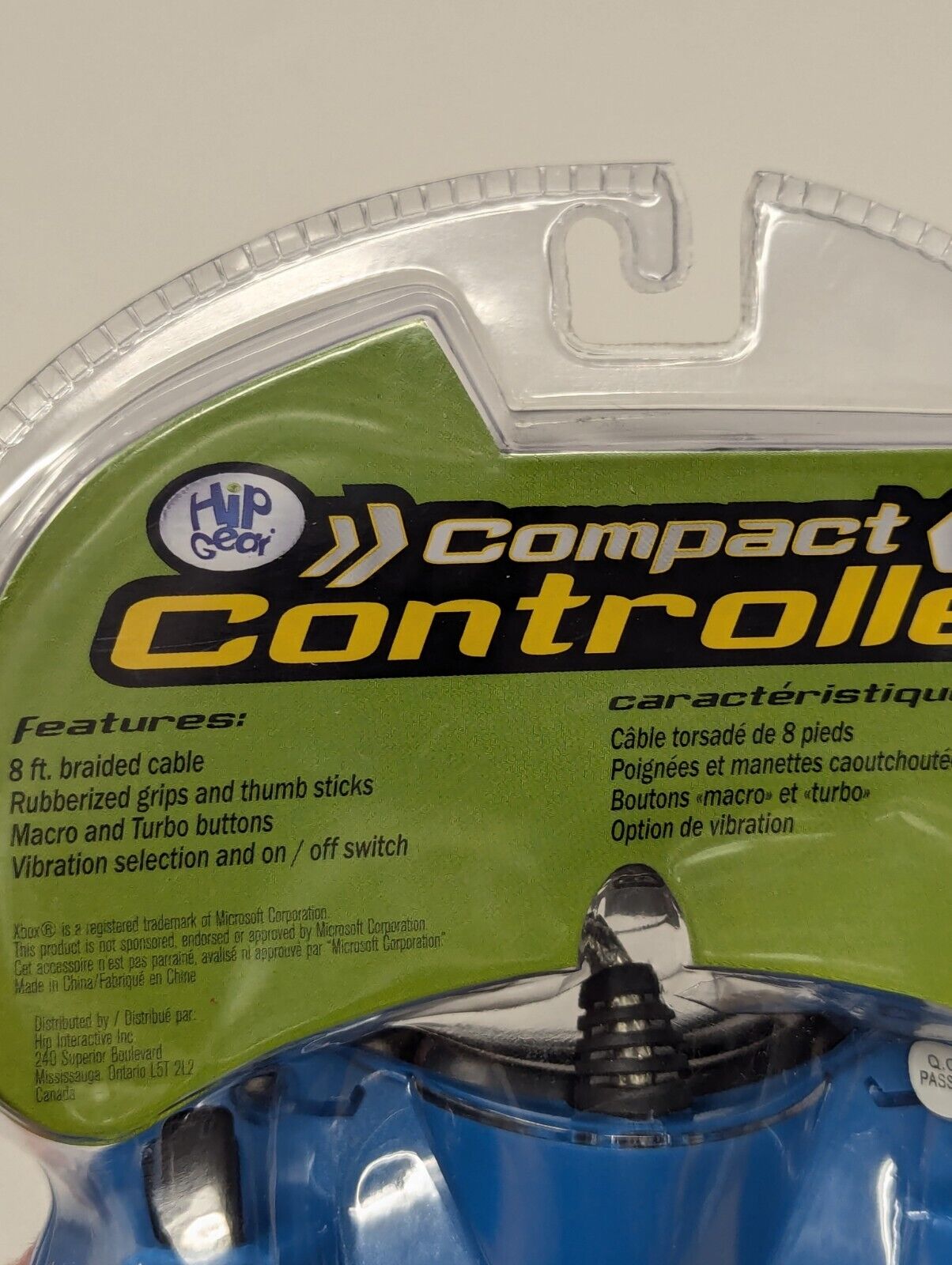 RR19 Original Xbox Hip Gear Controller-Blue- BRAND NEW SEALED-WIRED