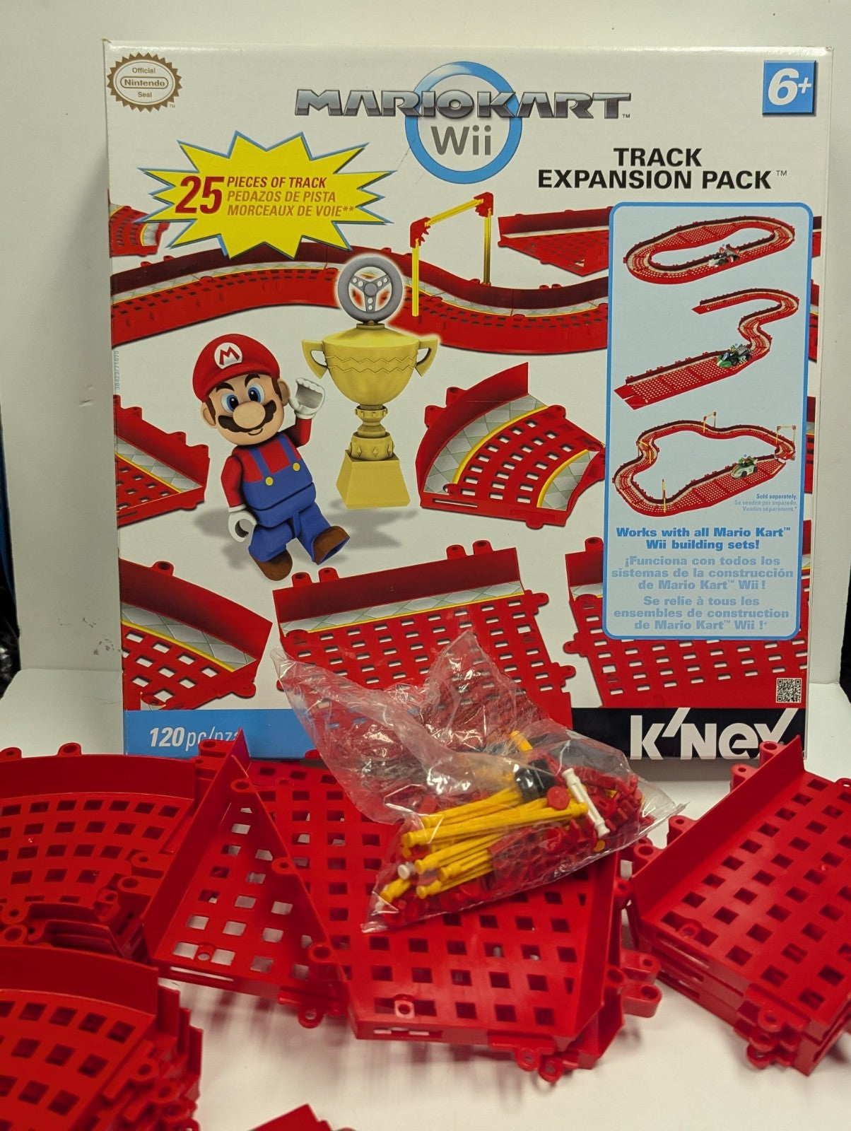 K’Nex Mario Kart Wii Track Expansion Pack Incomplete As Is In Box