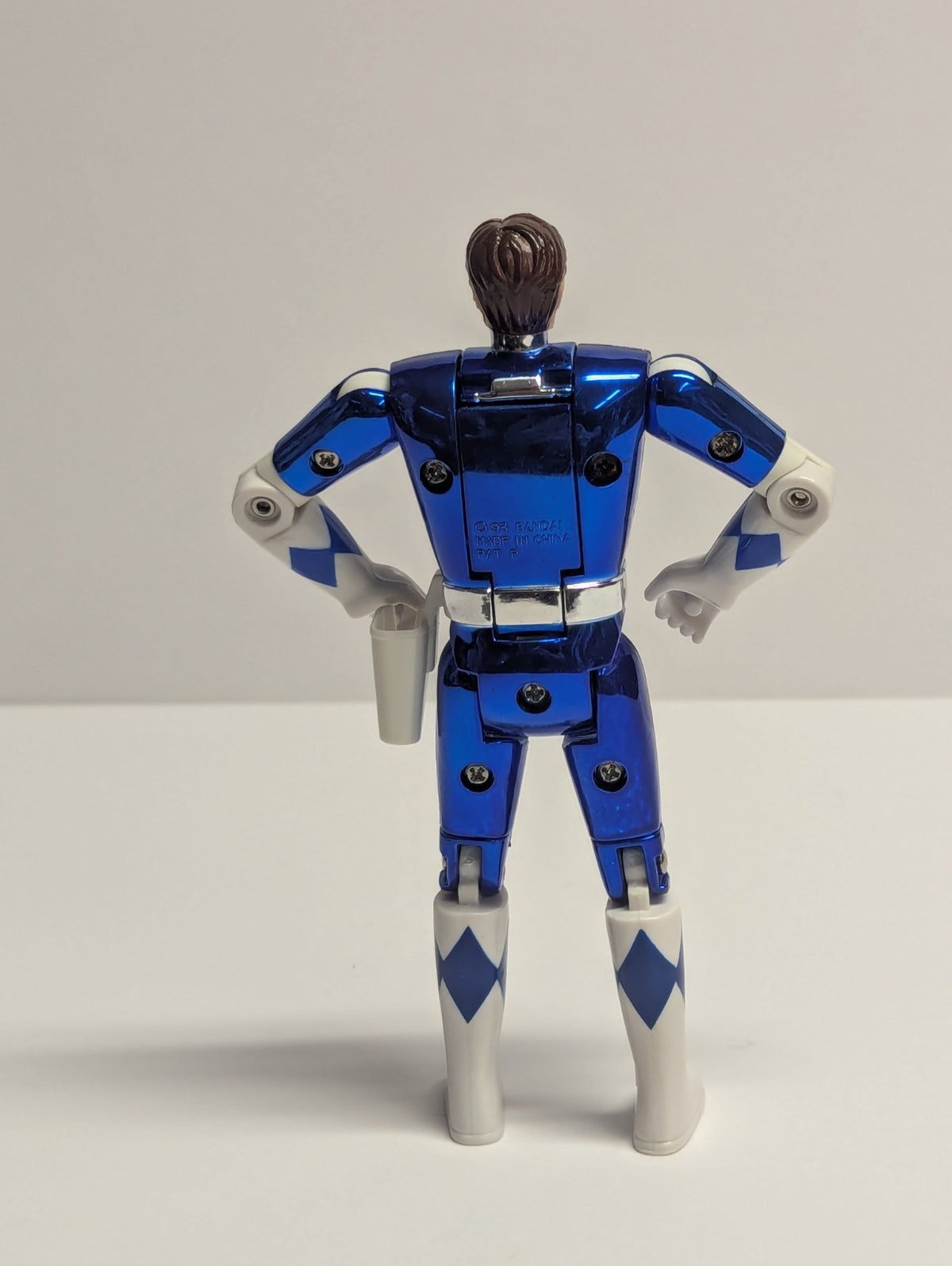 Mighty Morphin Power Rangers Blue Metallic Ranger Flip Head Billy