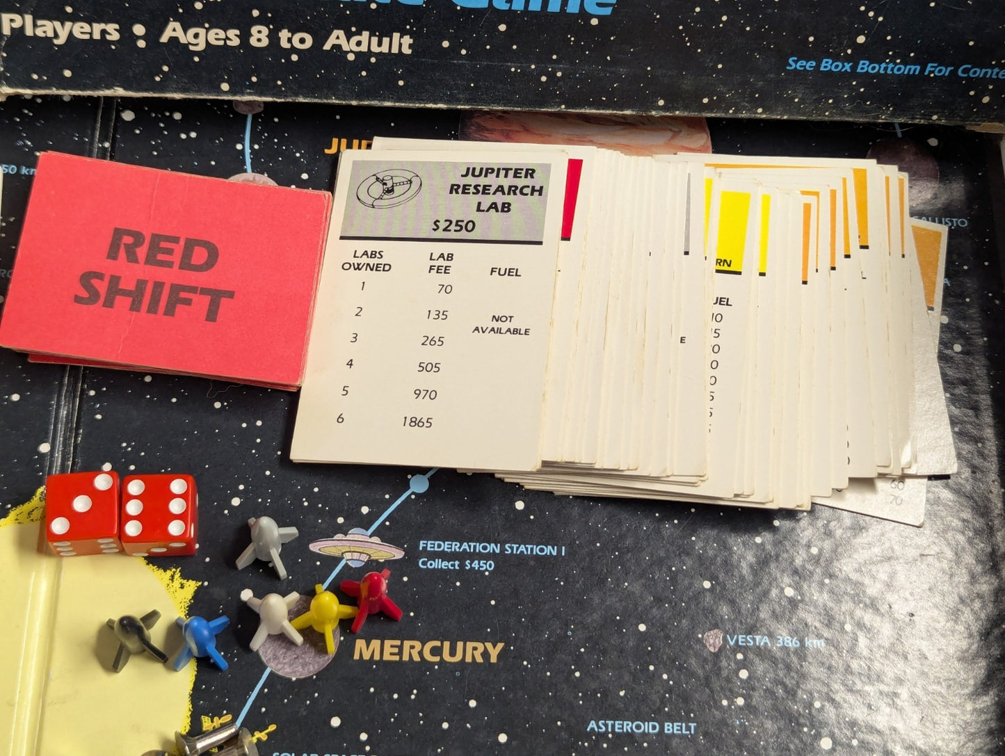 1986 SOLARQUEST, Space Age Board Game, Golden Western Publishing AS IS