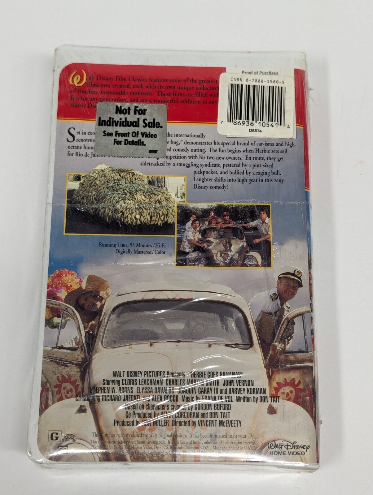 Herbie Goes Bananas (VHS) Love Bug Collection Brand New Sealed