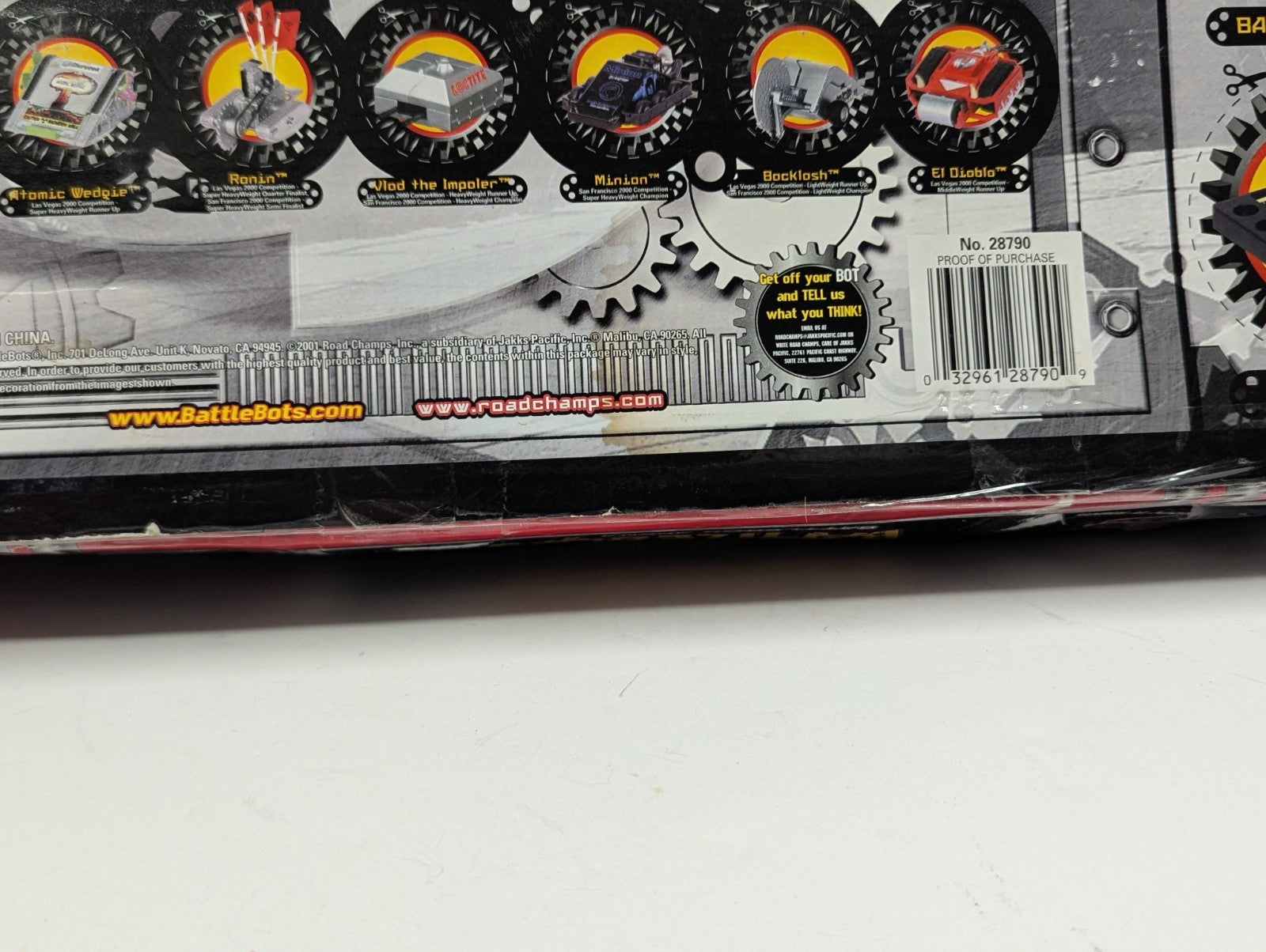 2001 BattleBots Road Champs Champions of the Arena Tazbot & Diesector CIB Tested