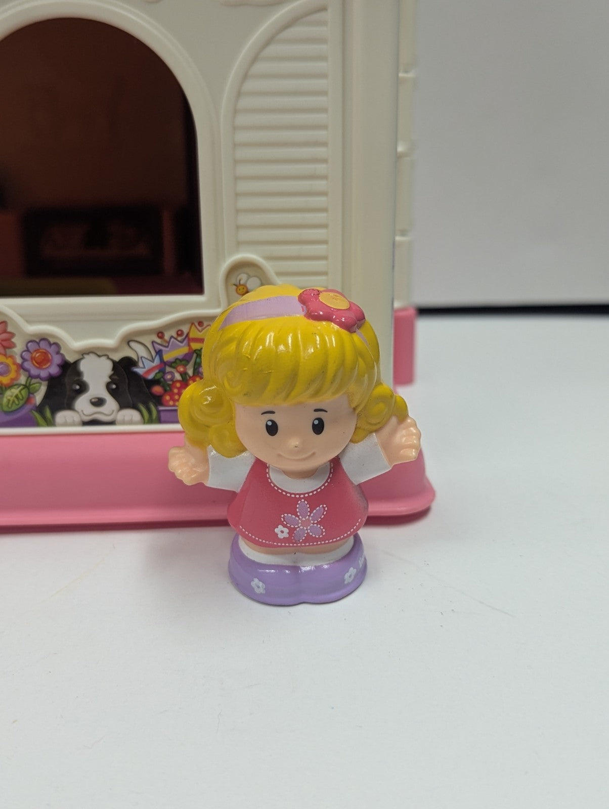 Fisher Price Little People Surprise & Sounds Home Pink Doll House Working Tested