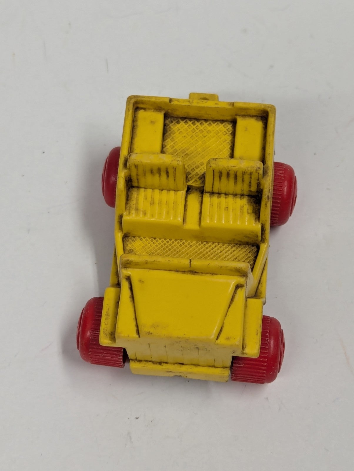 1970's  Viking Plastic of Sweden Vintage Plastic Yellow and Red Jeep Toy