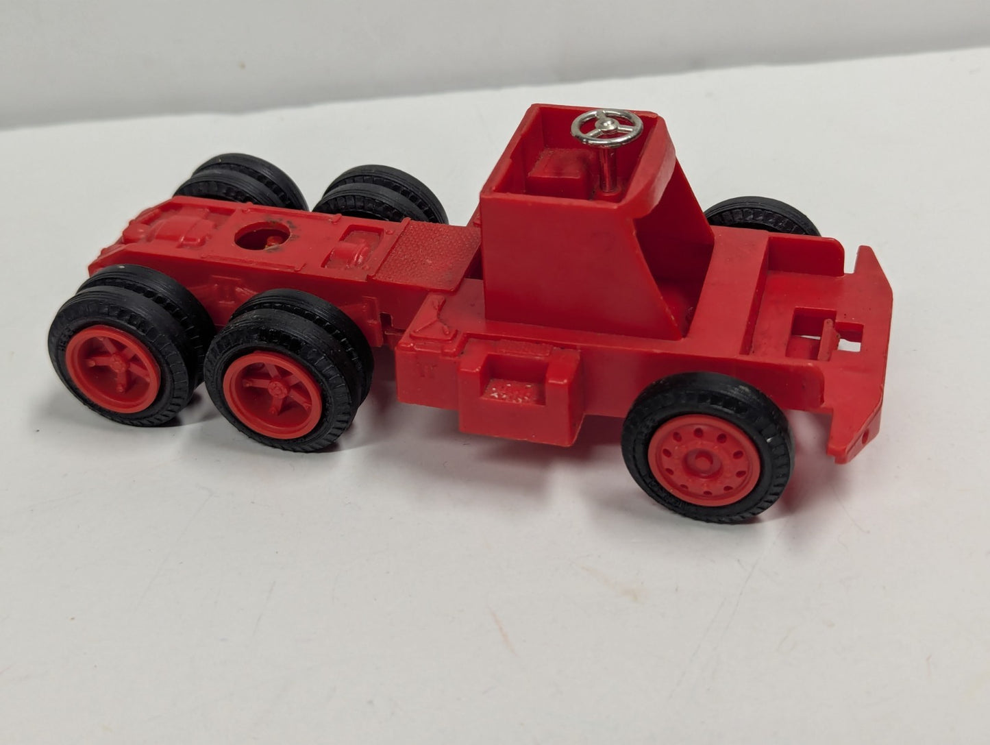 Toy Red Semi Truck Frame Bottom Unknown Possibly Hess Truck (?!)