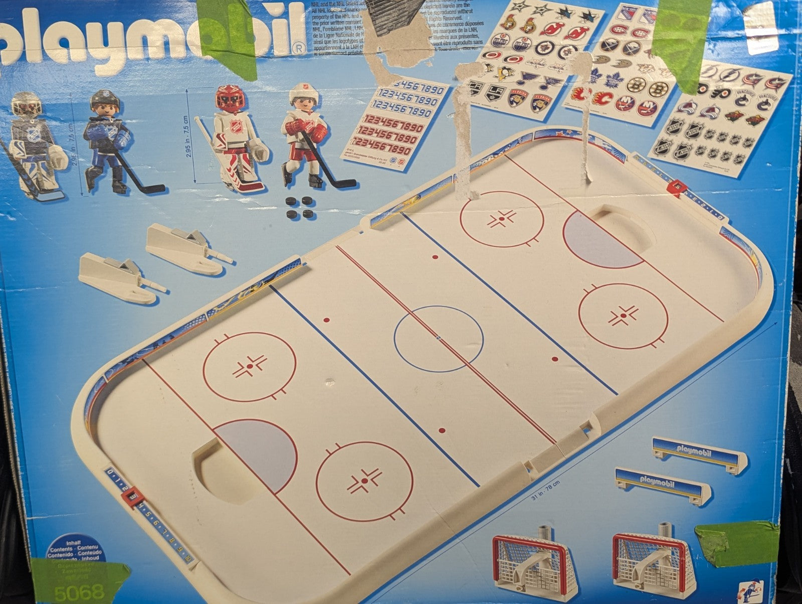 Playmobil Set 5068 NHL Hockey Rink with Players & Accessories See Pictures