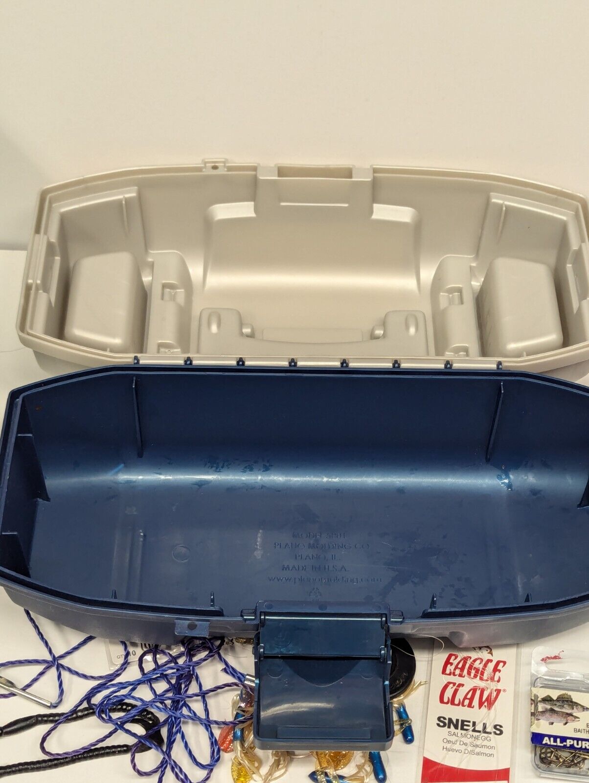 children's fishing tackle box Vintage Laker Children's Fishing/Tackle Box with Fishing Lures & Acces – Fandoms Treasure