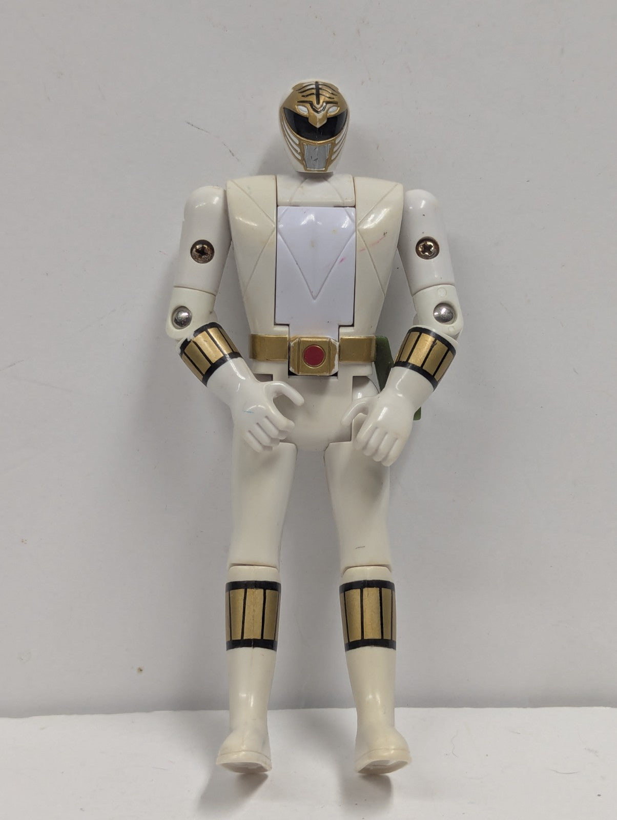 Mighty Morphin Power Rangers Auto Morphin Tommy White Ranger Figure Fliphead