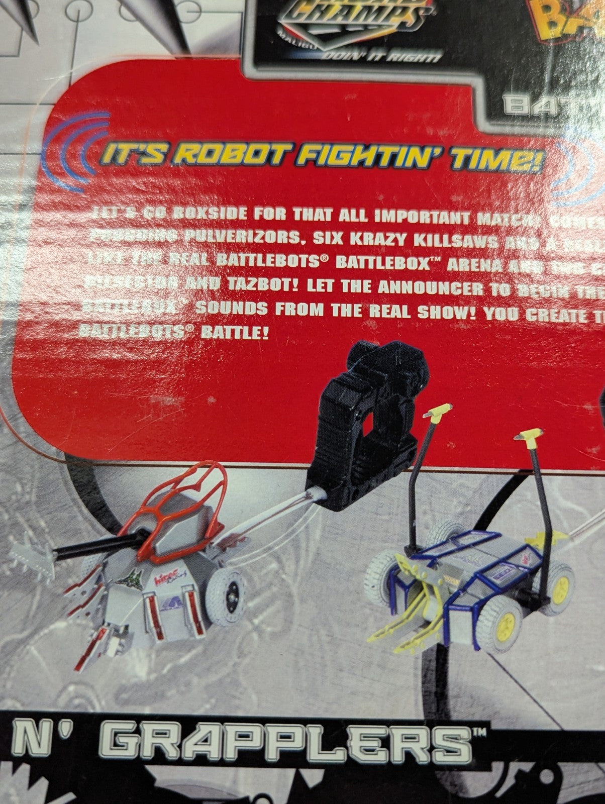 2001 BattleBots Road Champs Champions of the Arena Tazbot & Diesector CIB Tested
