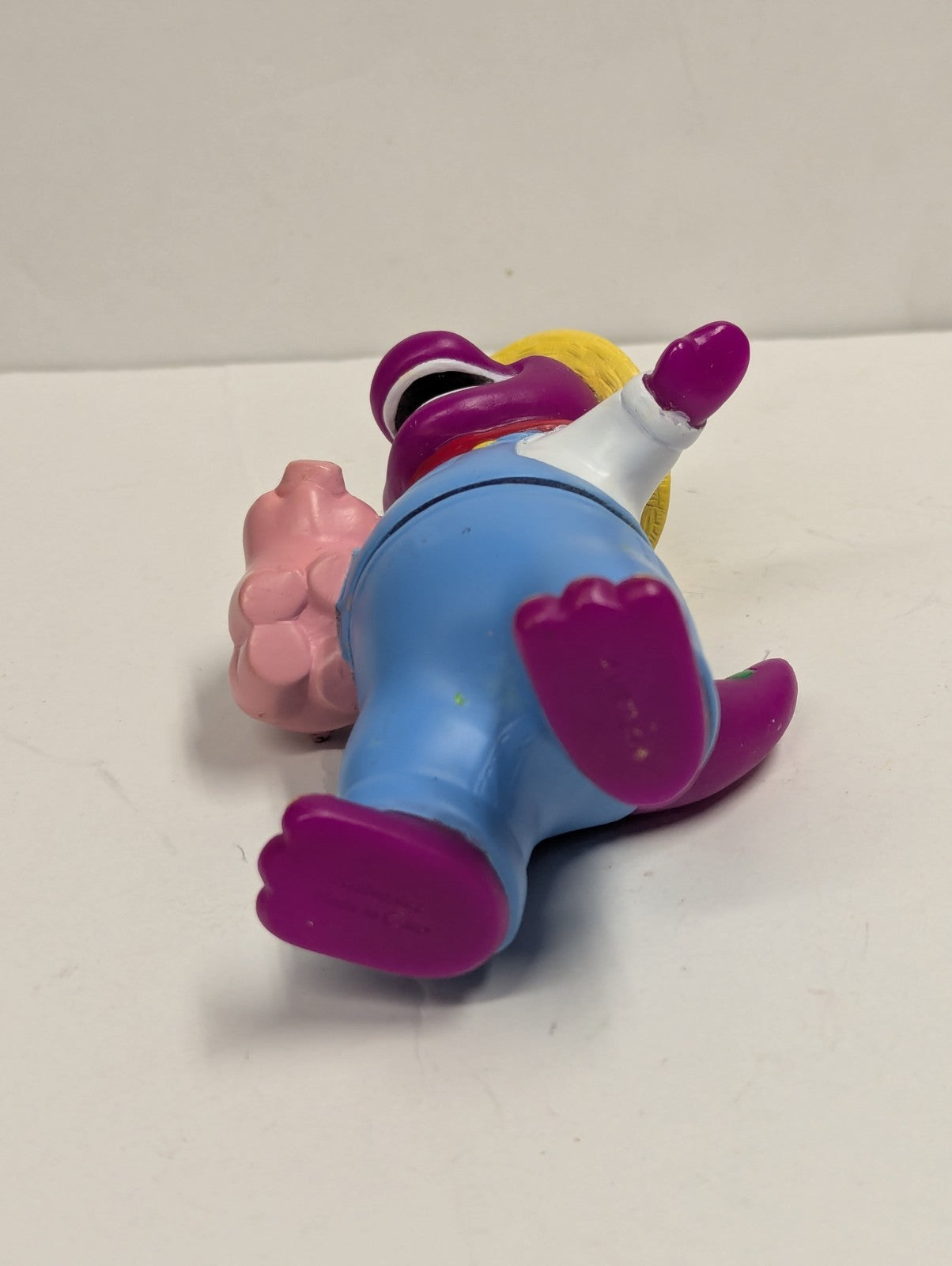 Vintage 1997 Barney The Dinosaur Farmer 5” PVC Figure Toy Lyons