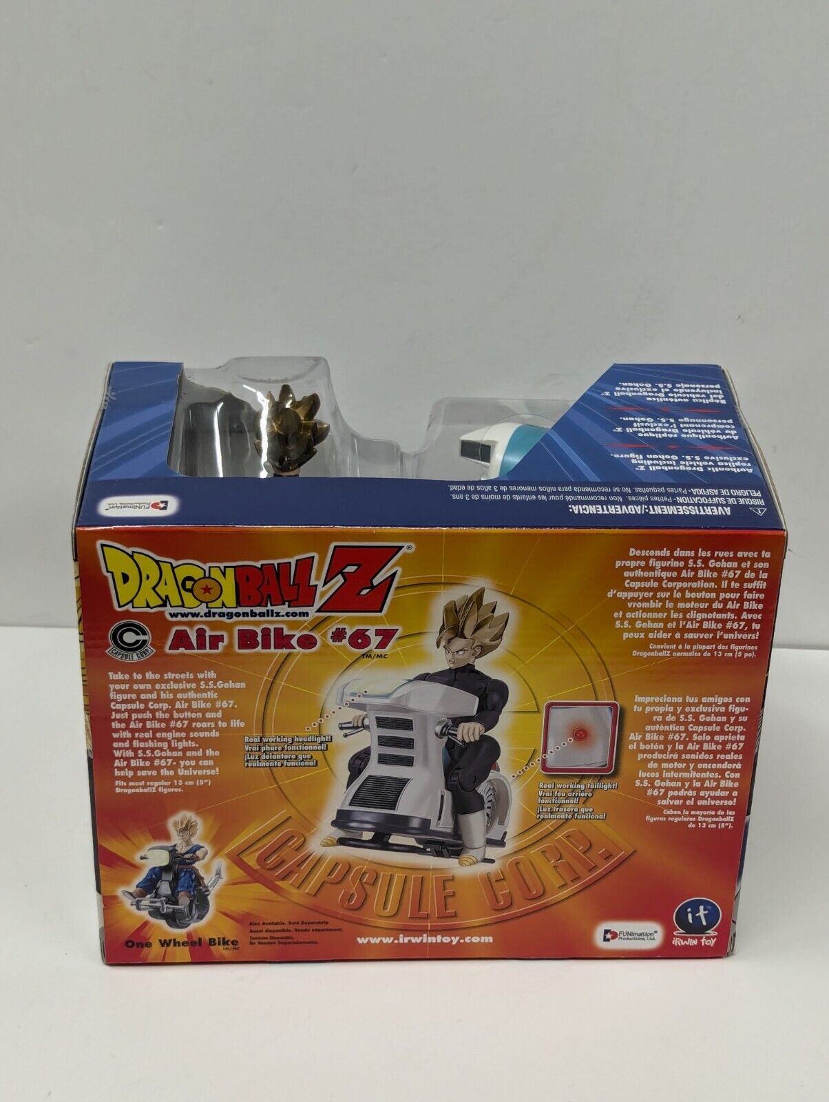 Dragonball Z Air bike #67 with Excusive S.S. Gohan 2002 Irwin Action Figure New