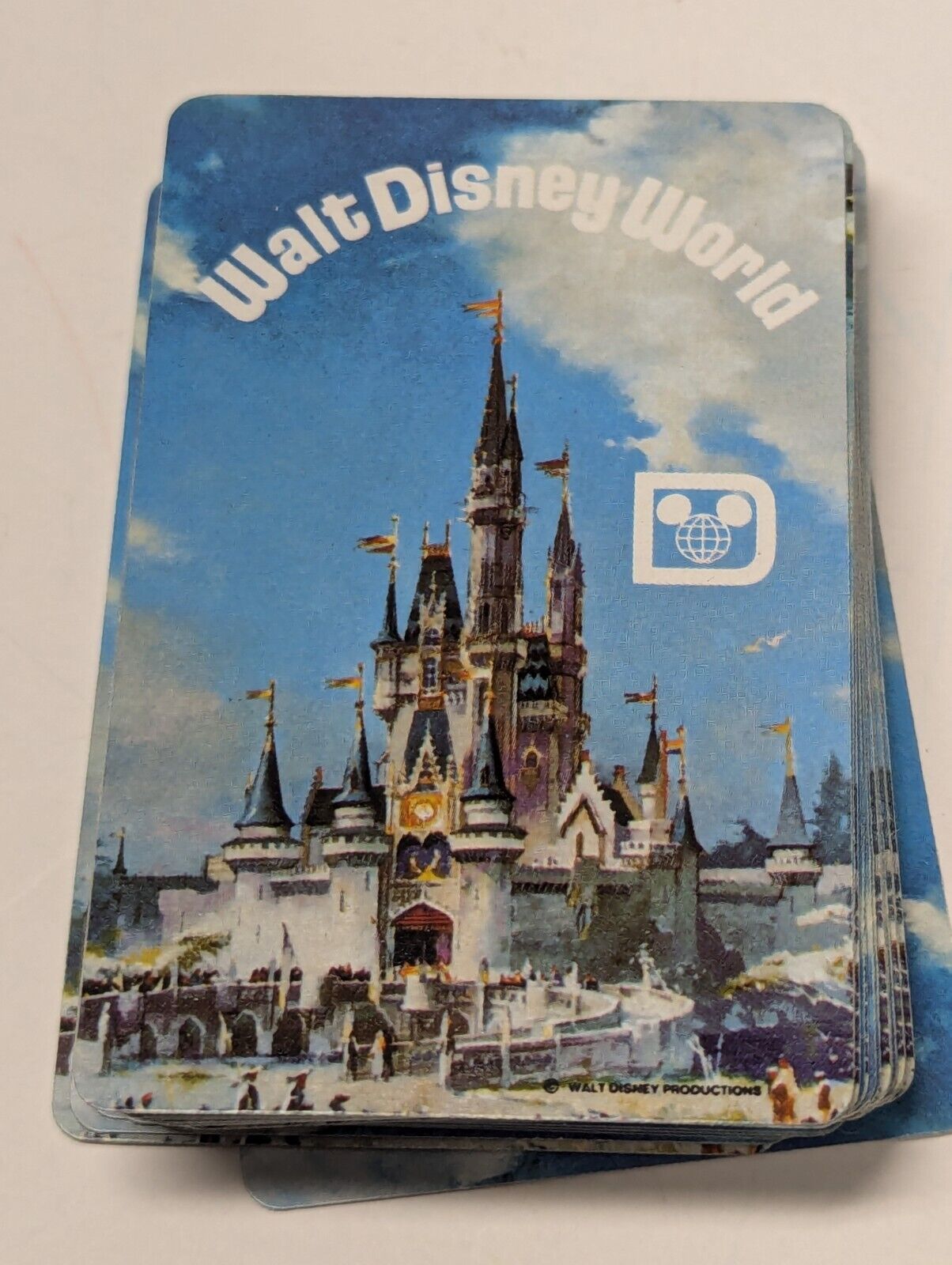 Vintage Walt Disney World Cinderella Castle Deck Playing Cards 1970s Souvenir