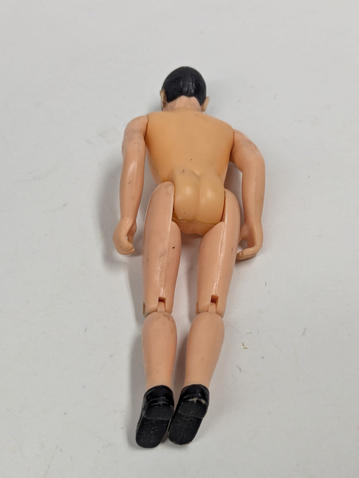 Vintage 1970's Tonka Man Action Figure Black Shoes Black Hair  6"