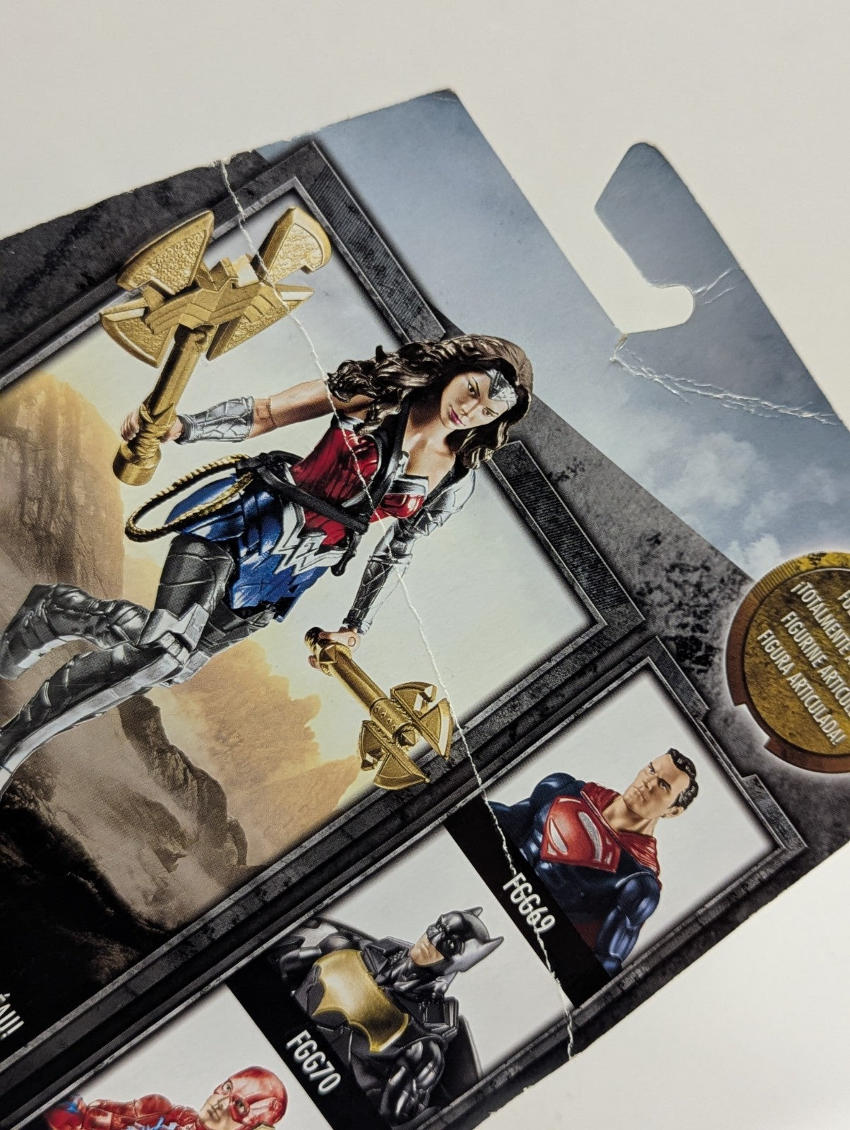 2017 Mattel DC Comics Justice League Battle Ready Wonder Woman Folded Cardback