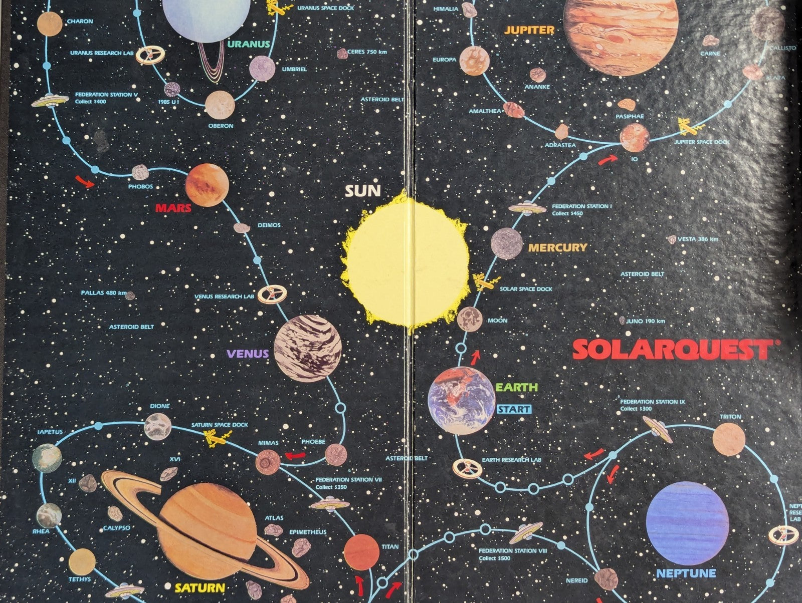 1986 SOLARQUEST, Space Age Board Game, Golden Western Publishing AS IS