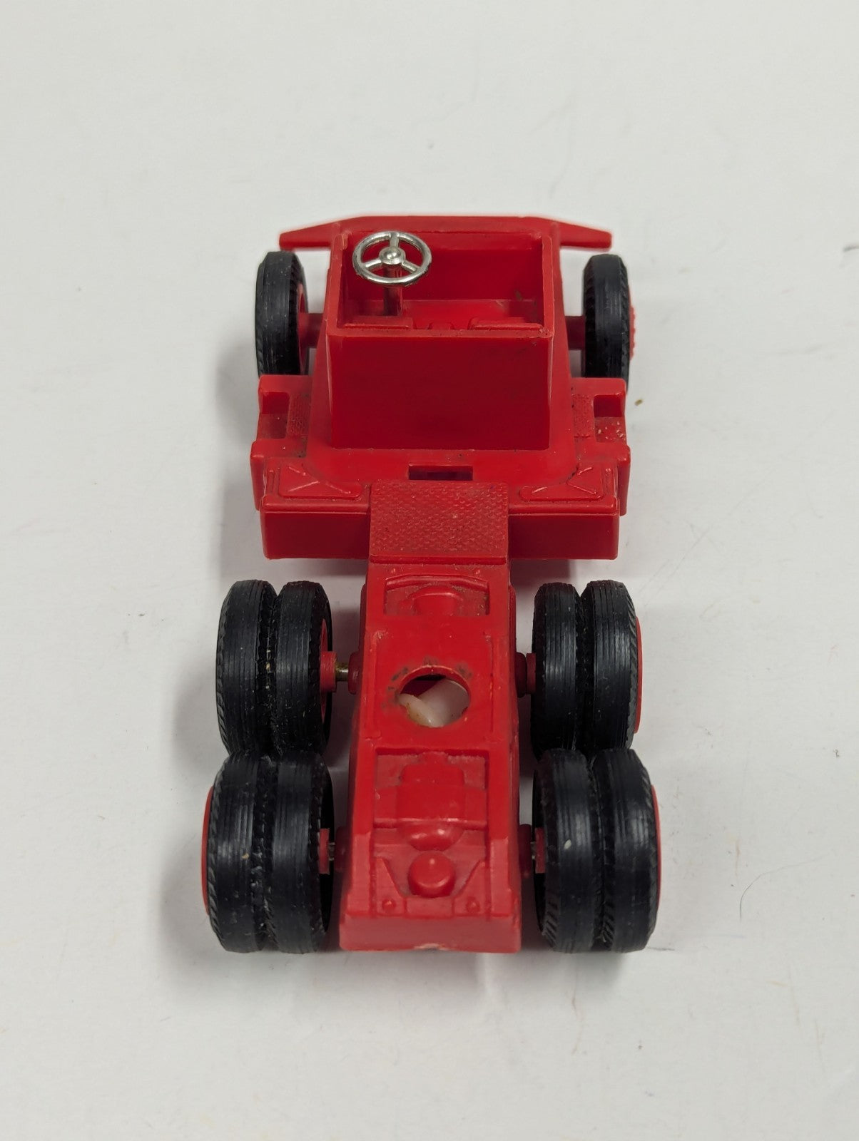 Toy Red Semi Truck Frame Bottom Unknown Possibly Hess Truck (?!)