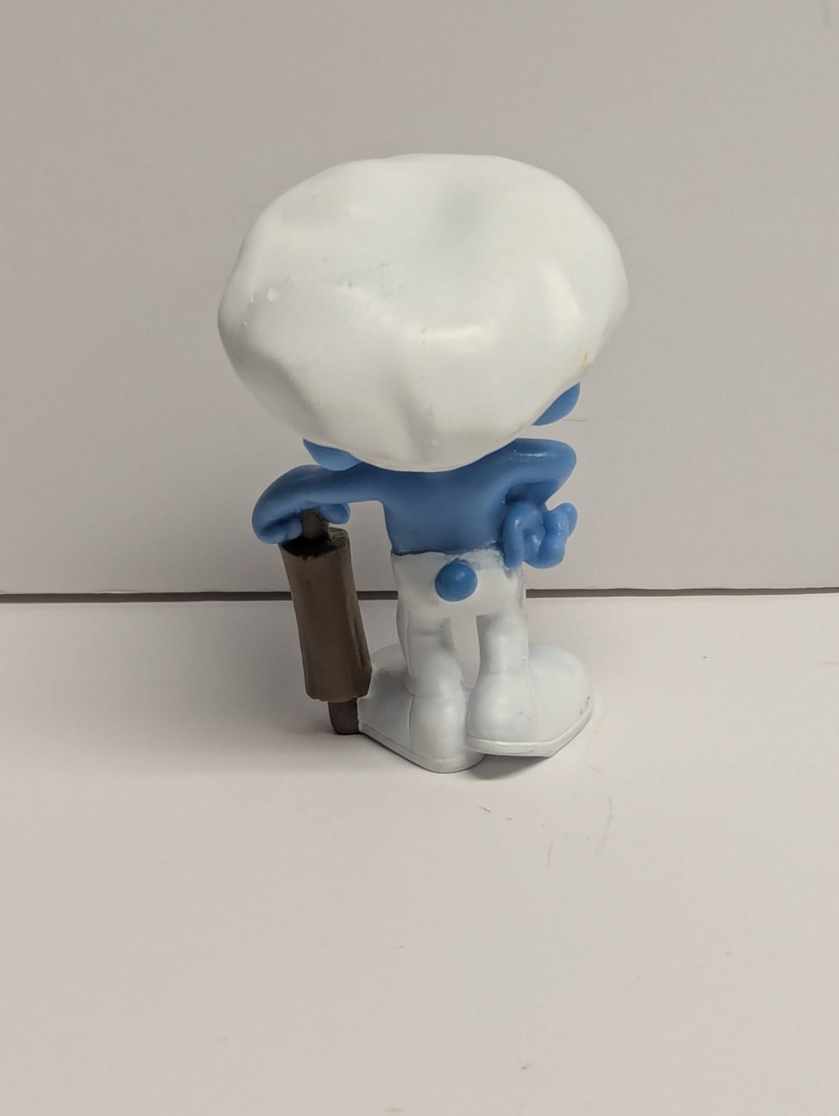 2011 The Smurfs  Happy Meal Toy Baker Smurf Peyo #4 Rolling Pin Cook 3"