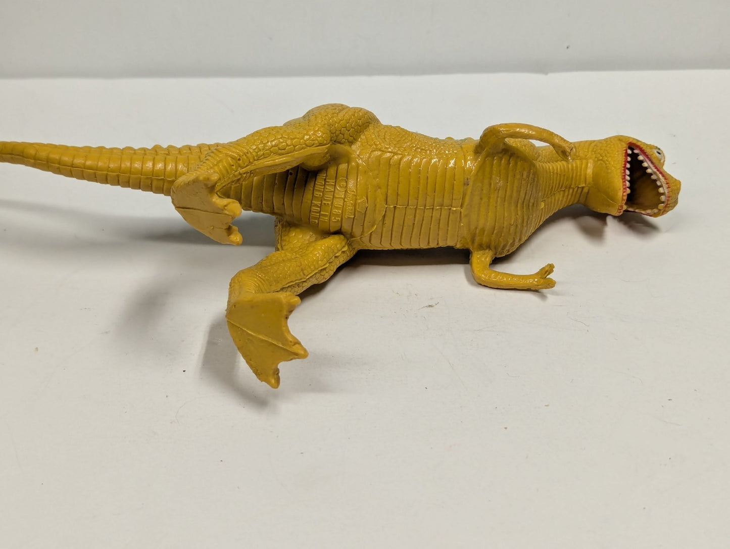 1985 Imperial Toys T Rex Yellow/Green Dinosaur Figure Hong Kong