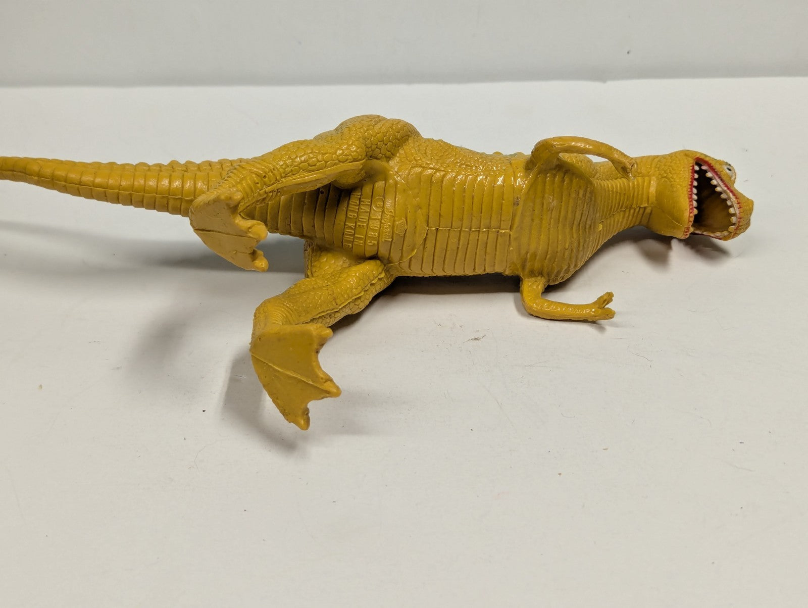 1985 Imperial Toys T Rex Yellow/Green Dinosaur Figure Hong Kong
