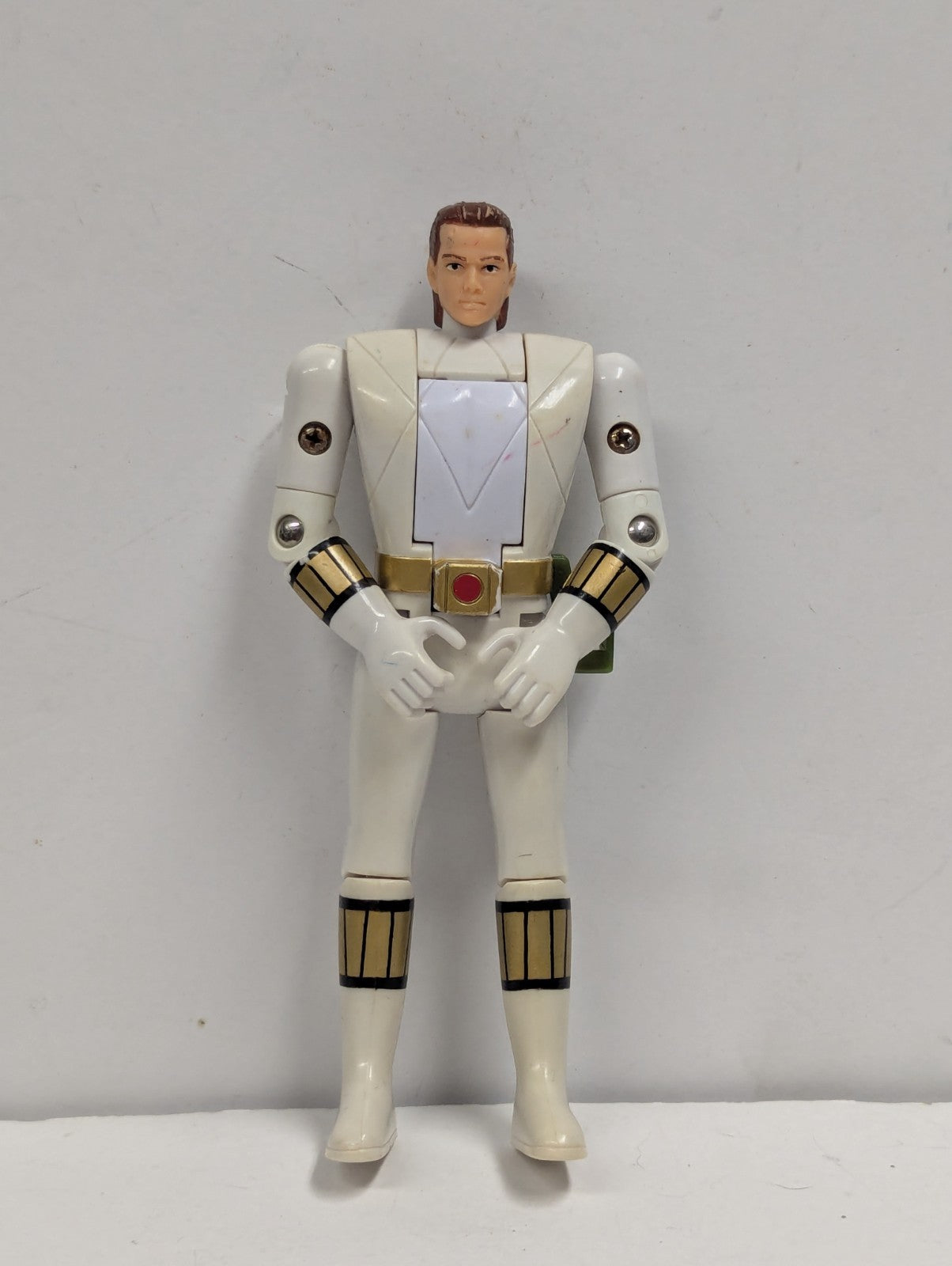 Mighty Morphin Power Rangers Auto Morphin Tommy White Ranger Figure Fliphead