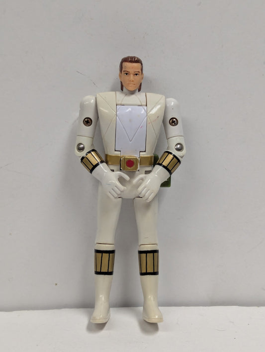 Mighty Morphin Power Rangers Auto Morphin Tommy White Ranger Figure Fliphead