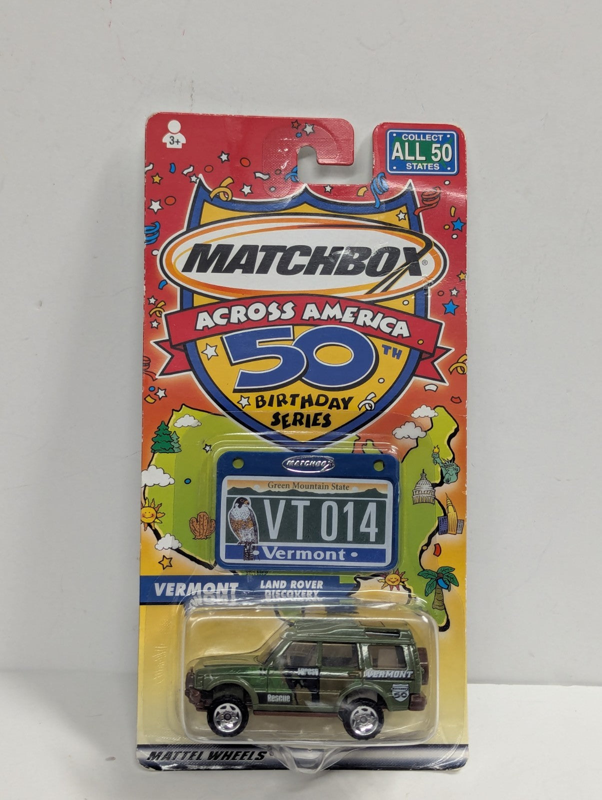 Matchbox Across America 50th Birthday Series Vermont Land Rover Discovery Carded
