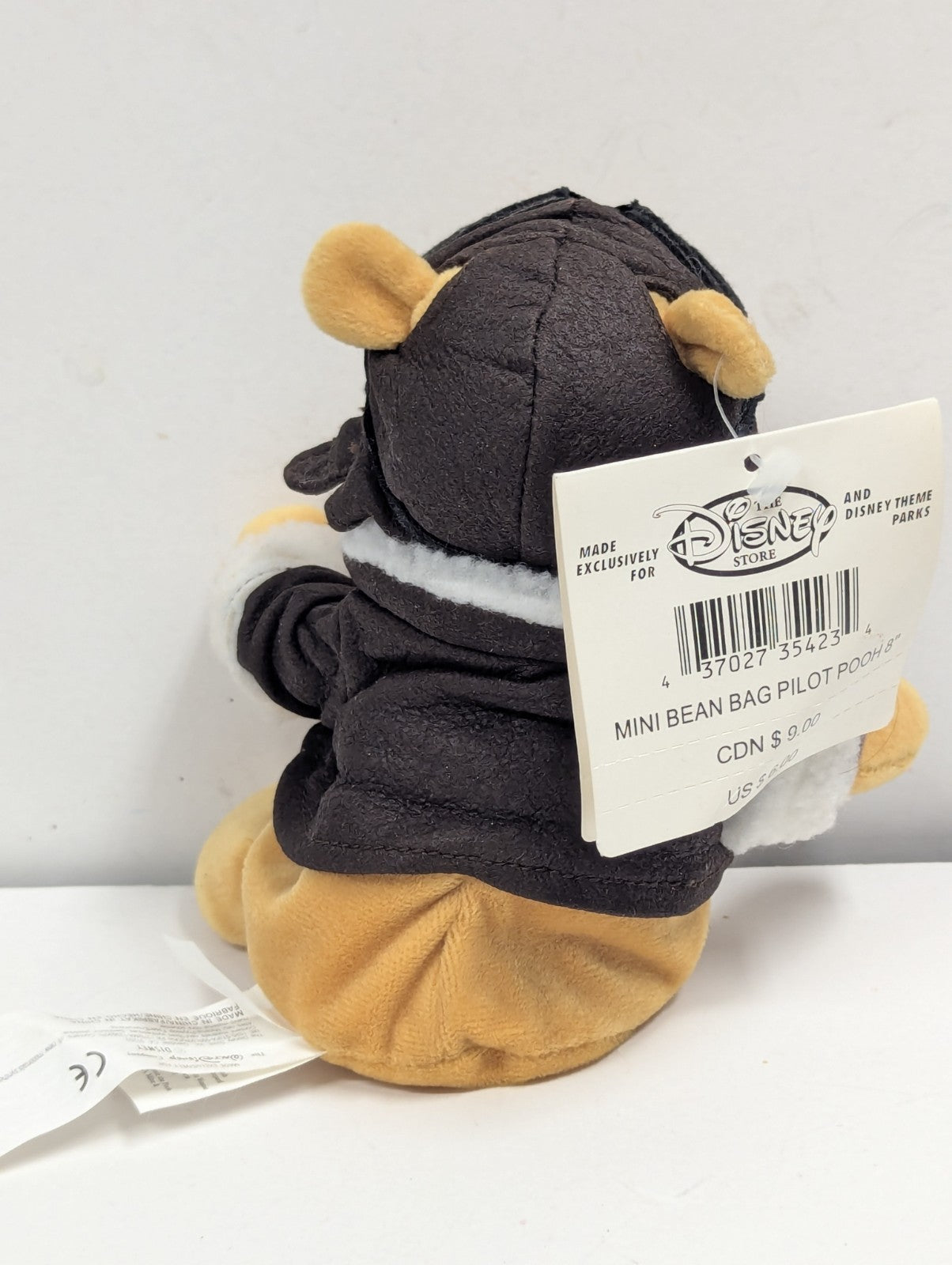 Disney Store Pilot Aviator Winnie The Pooh Mini Bean Bag 8" Plush Vintage w/ tag