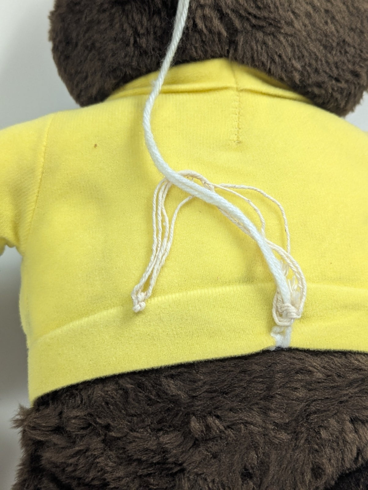 Vintage 1982 Ideal Toys Hersheys Plush 15" Brown Bear Yellow Shirt with Tag