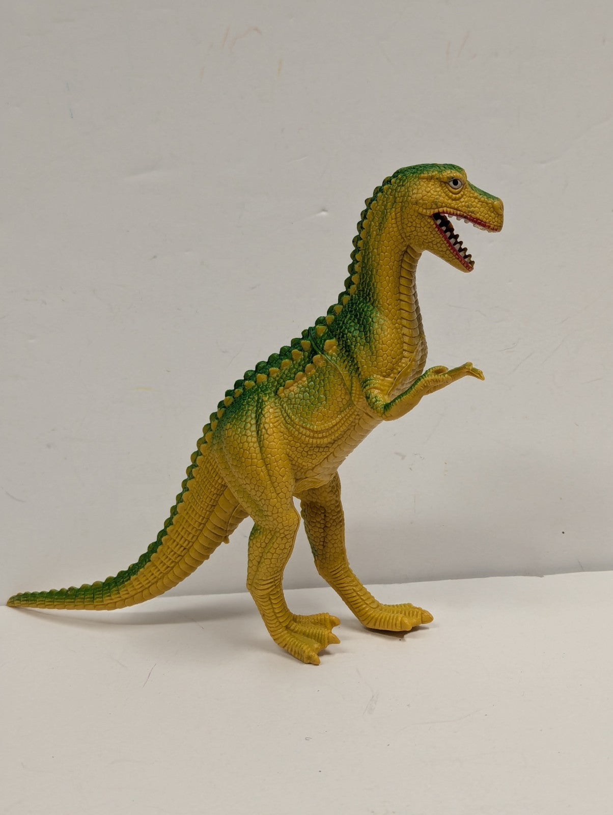 1985 Imperial Toys T Rex Yellow/Green Dinosaur Figure Hong Kong