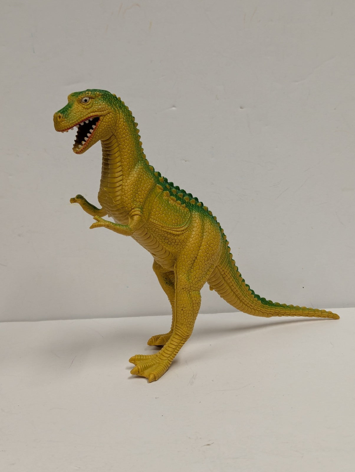 1985 Imperial Toys T Rex Yellow/Green Dinosaur Figure Hong Kong