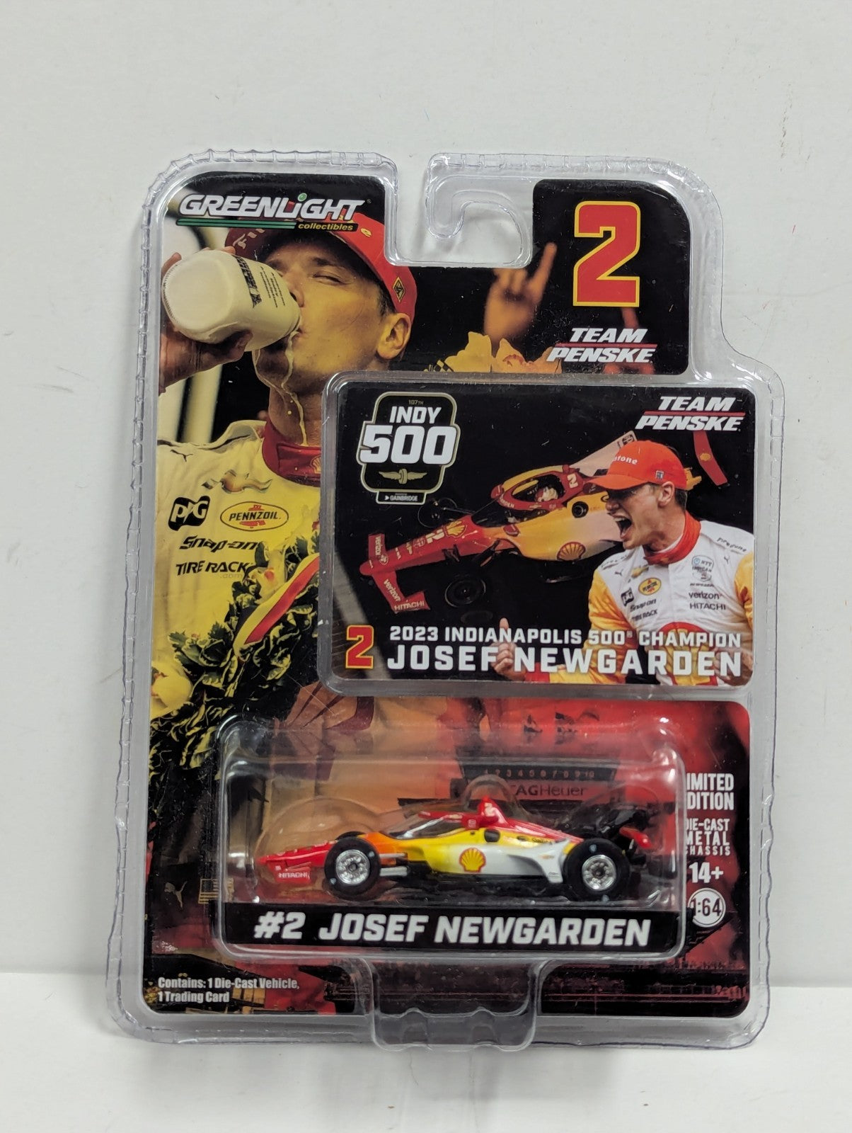 Josef Newgarden 2023 Greenlight 11580 1/64 #2 Shell Oil Indy 500 Champion