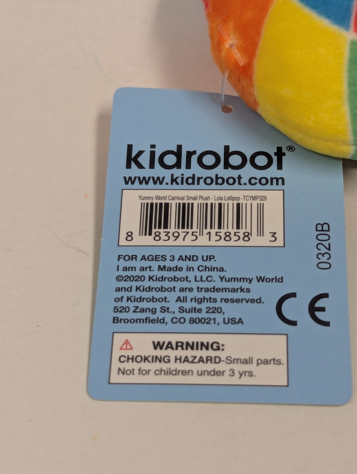 Yummy World Carnival Lola Lollipop Kidrobot Small Plush Collectible Toy