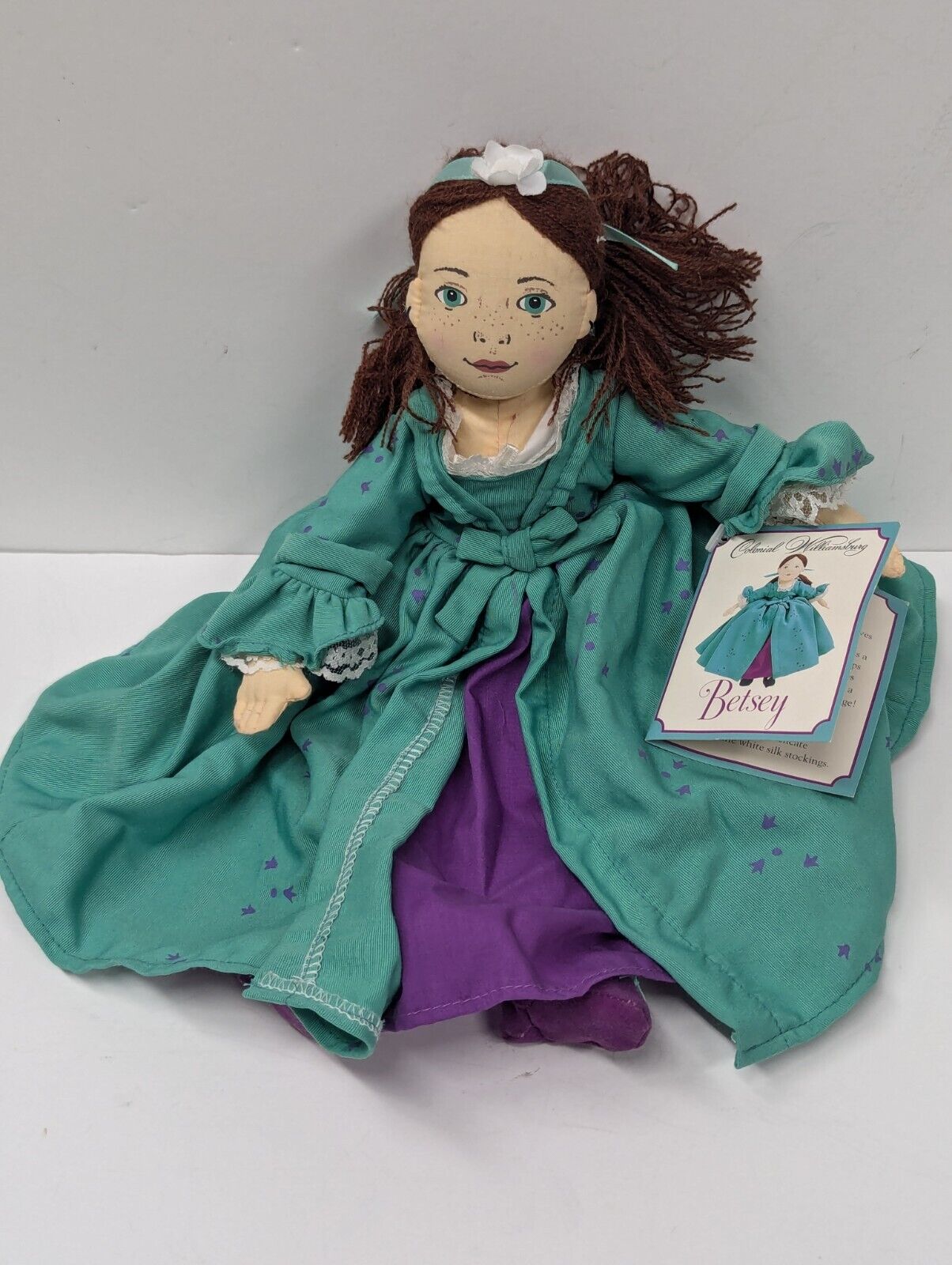 1997 Colonial Williamsburg BETSEY Cloth Doll 12" by Merry Makers New w/ Tag