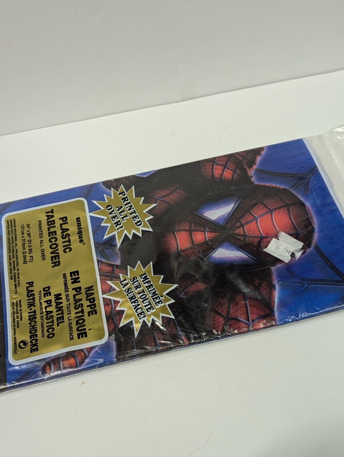 Marvel Spiderman Plastic Tablecloth (54in X 84in) New Sealed