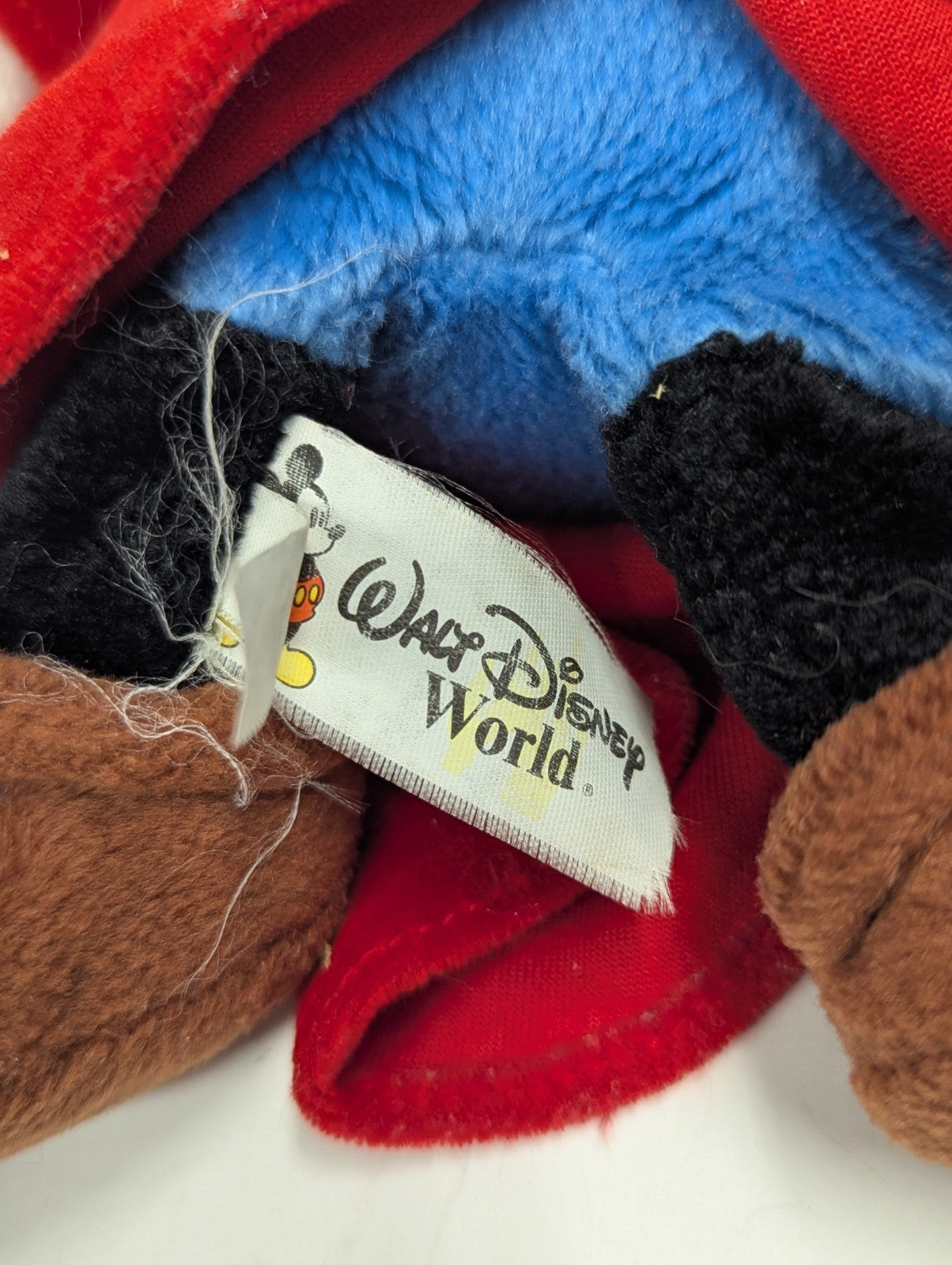 Mickey Mouse Fantasia Sorcerer Plush Walt Disney World Store Stamped Foot