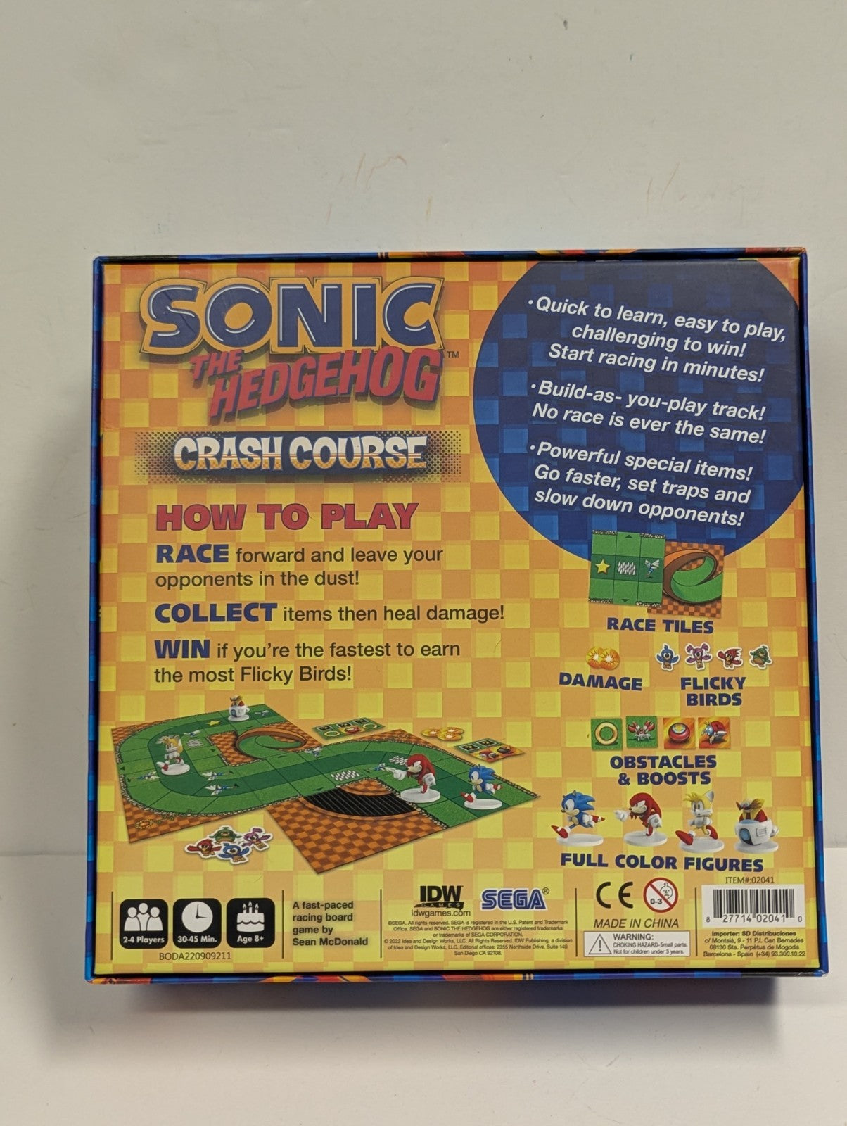 Sonic the Hedgehog Crash Course Racing Board Game Sega IDW Games 100% Complete