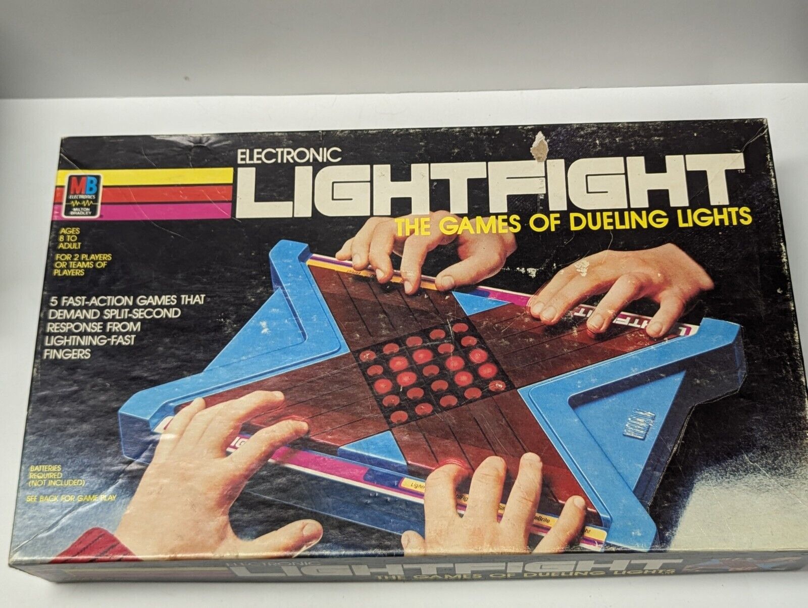 LIGHTFIGHT Electronic Game of Dueling Lights, Milton Bradley 1981 (Untested)