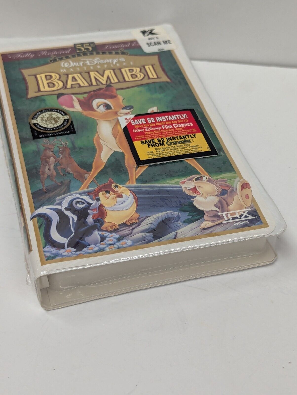 Bambi: 55th Anniversary Walt Disney's Masterpiece (VHS, Limited Edition) SEALED