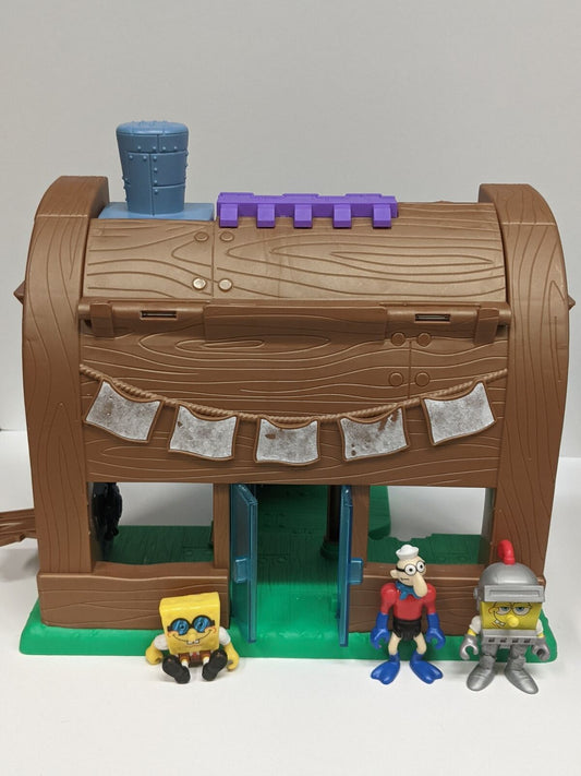 2015 Imaginext Spongebob Krusty Krab Kastle with Figures USED