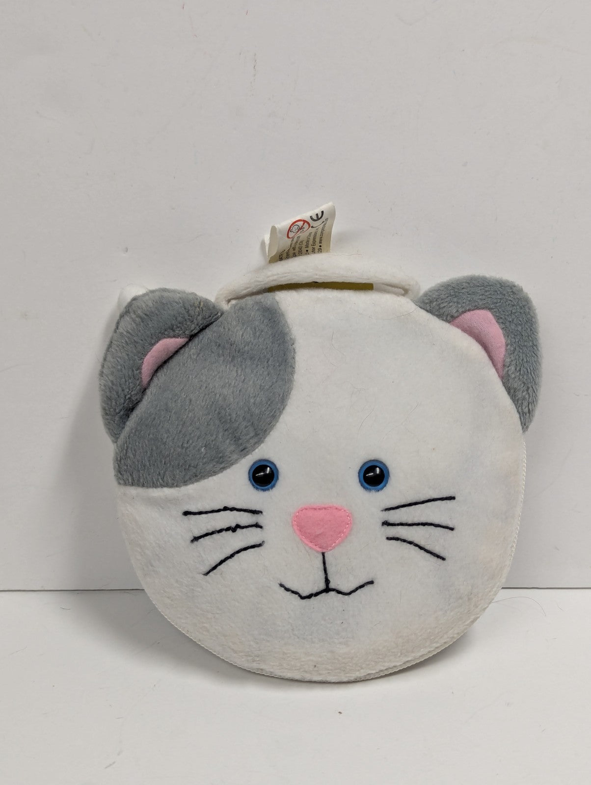 2004 Cat Head CD Case by FaceCase Retro Y2K Storage Holder with 13 CD's Kidz Bop