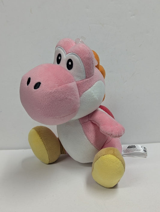 2019 Super Mario Bros Pink Yoshi Plush Genuine All Star 8"