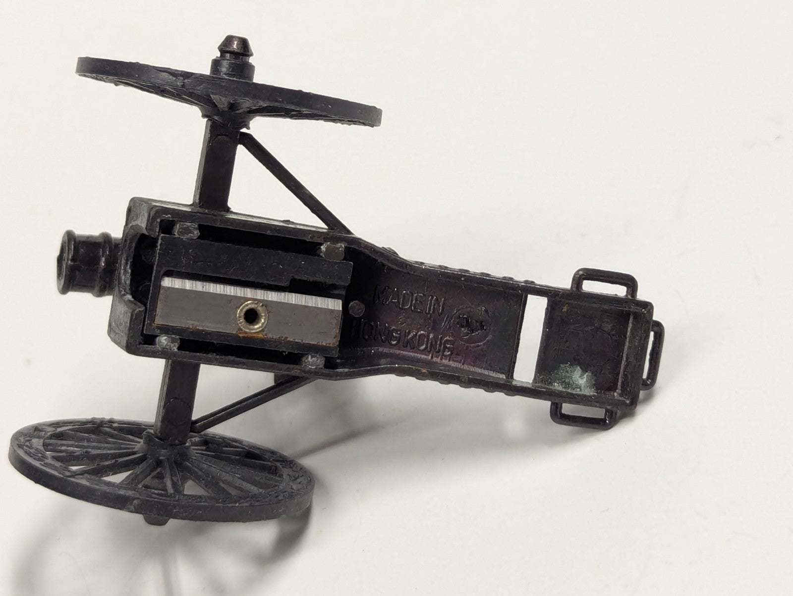 Vintage Cannon Antique Finish Die-Cast Miniature Pencil Sharpener Loose #9305