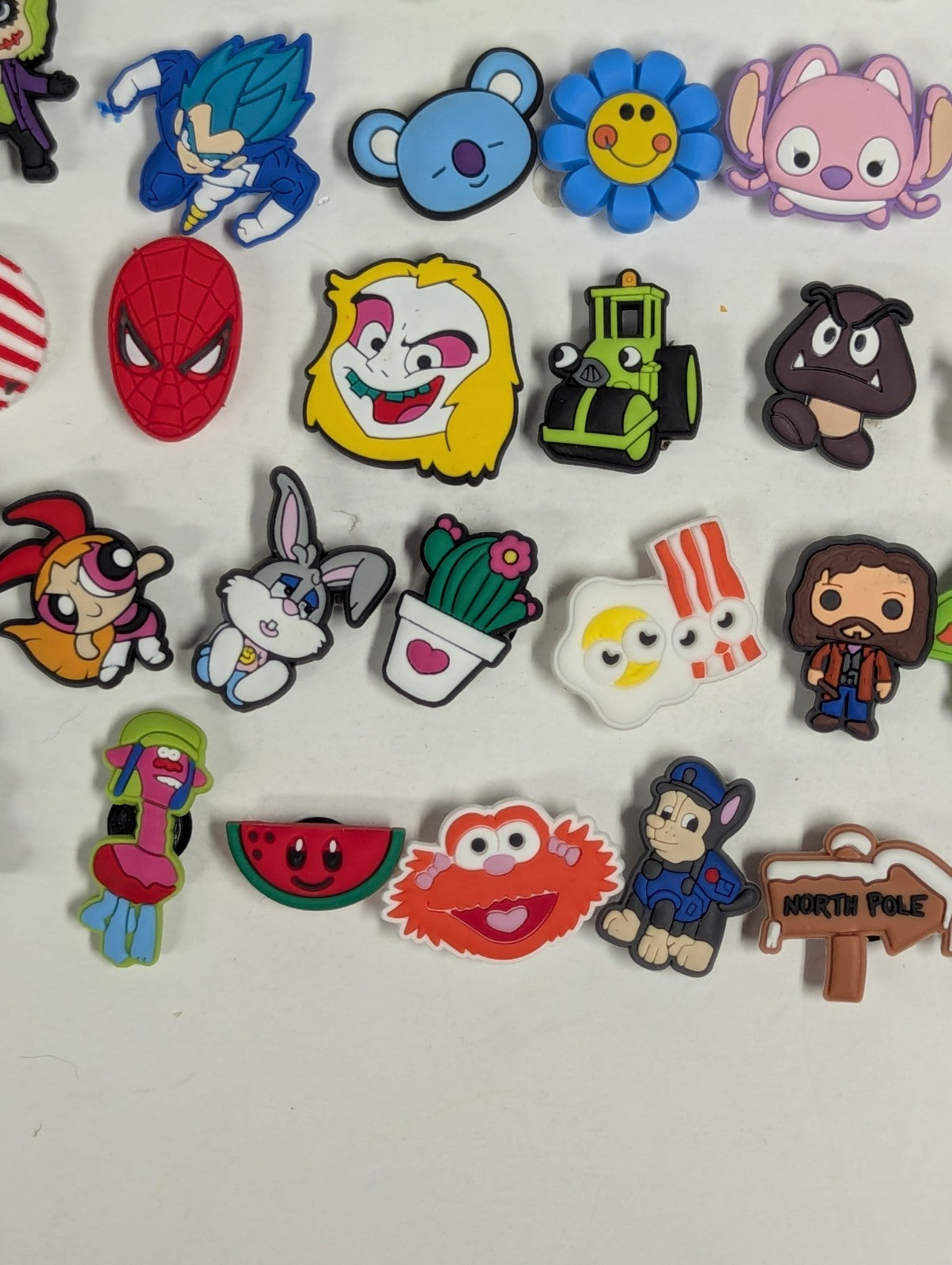 Huge Lot of JIBBITZ Crocs Shoe Charms Miscellaneous (Pokemon, Disney, Food, Ect)