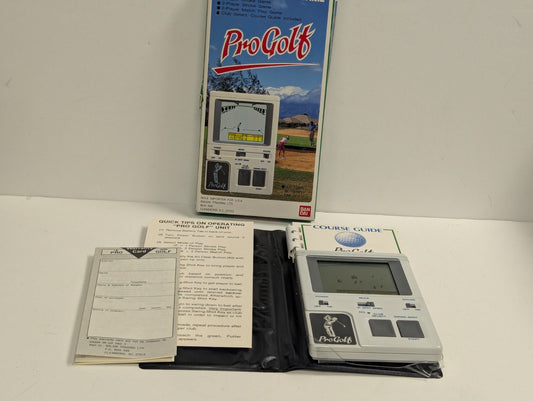 Vintage 1984 LSI Pro Golf Bandai Hand Held Electronic Game w/ Box UNTESTED