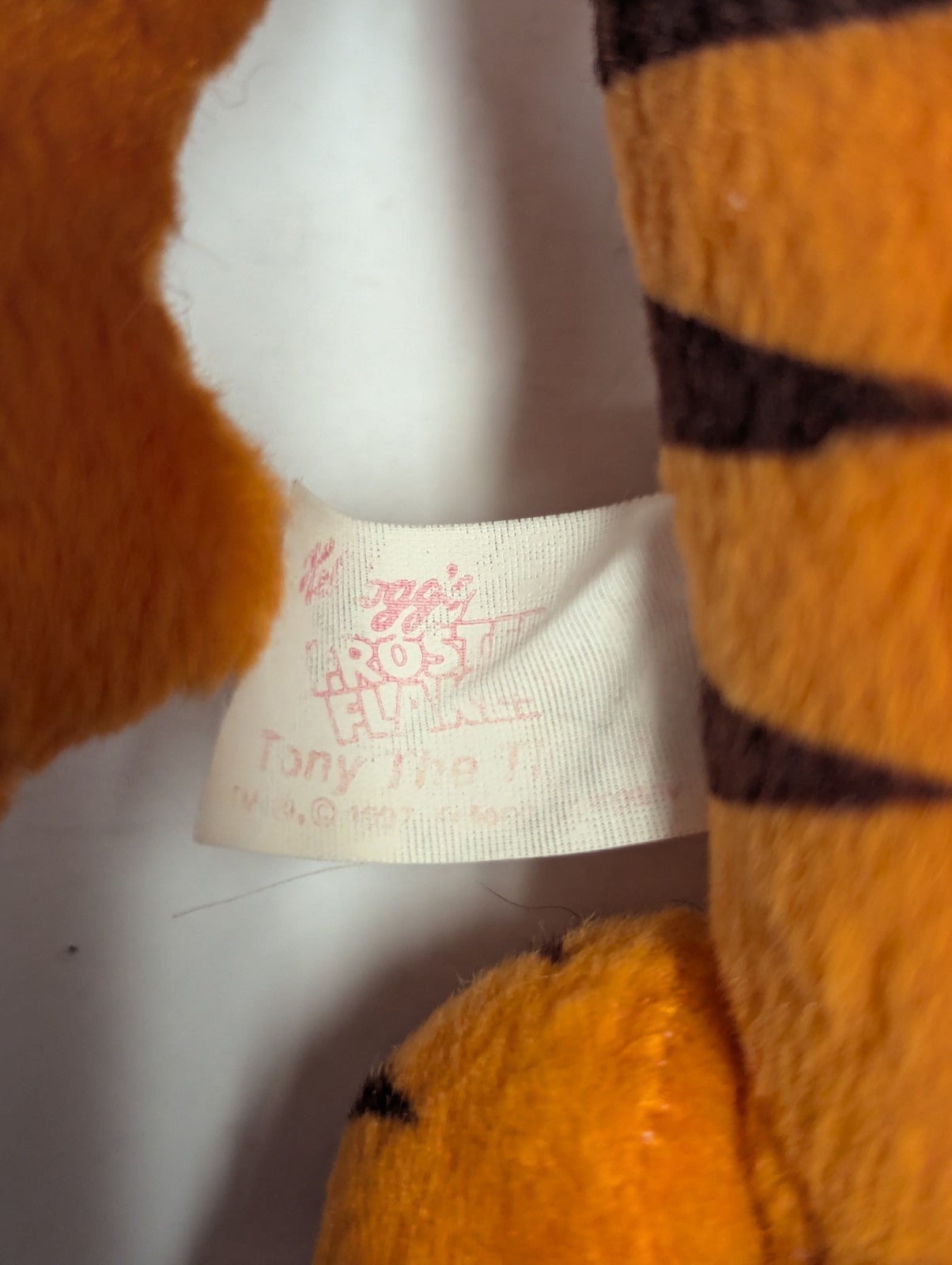 1997 Kellogs Frosted Flakes Tony The Tiger Plush Stuffed 8" w/t Movable Joints