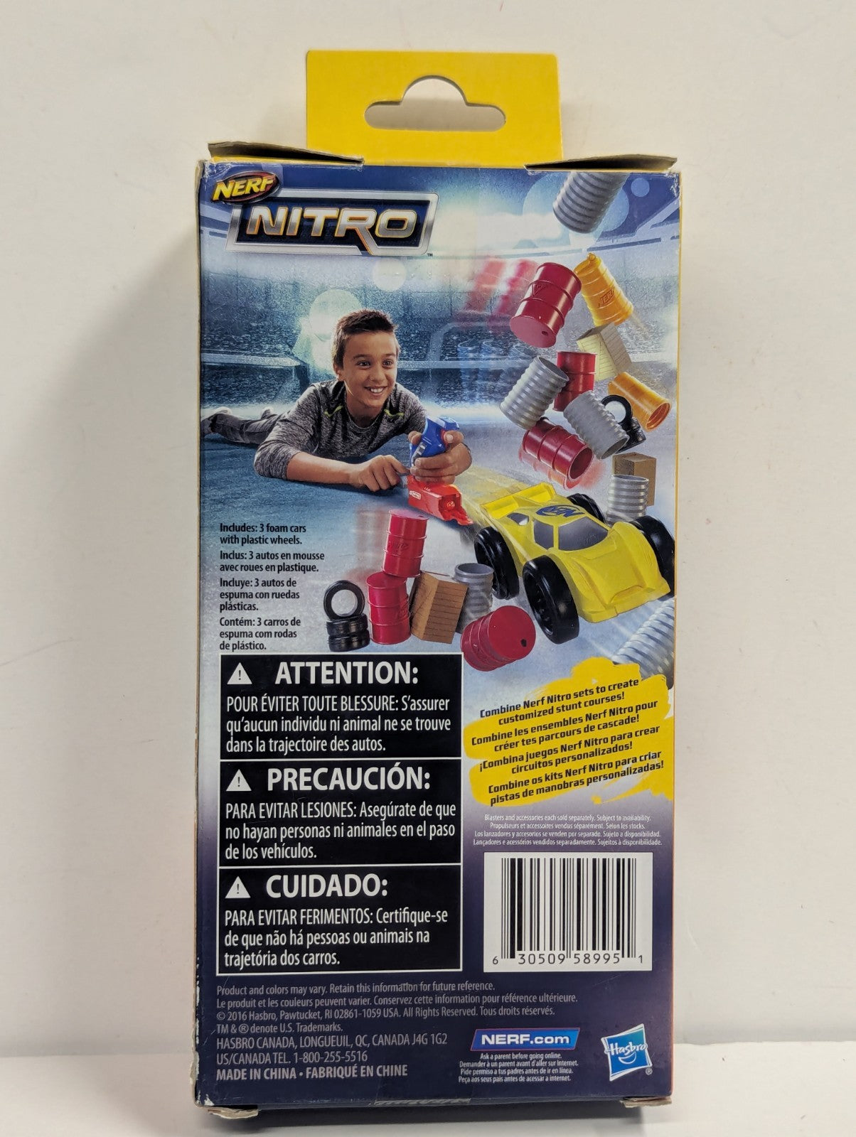 Hasbro Nerf Nitro Foam Car 3-Pack Toy
