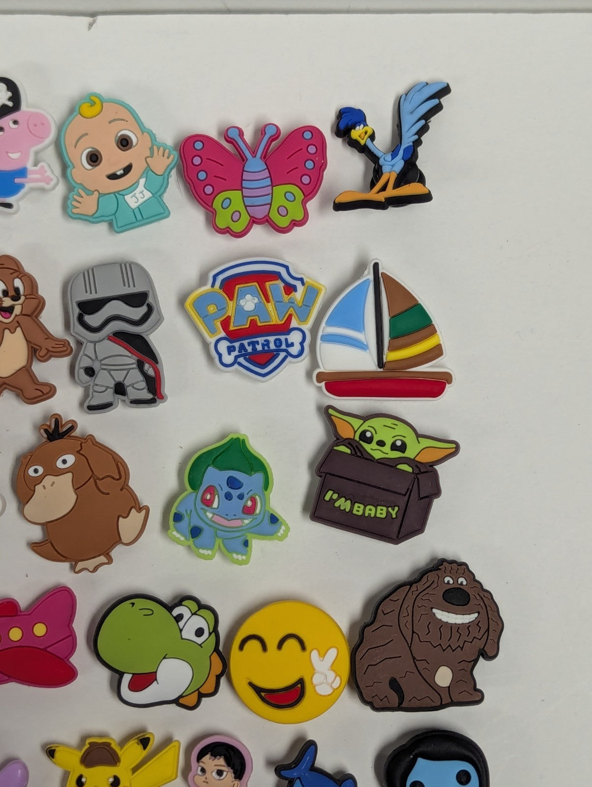Huge Lot of JIBBITZ Crocs Shoe Charms Miscellaneous (Pokemon, Disney, Food, Ect)