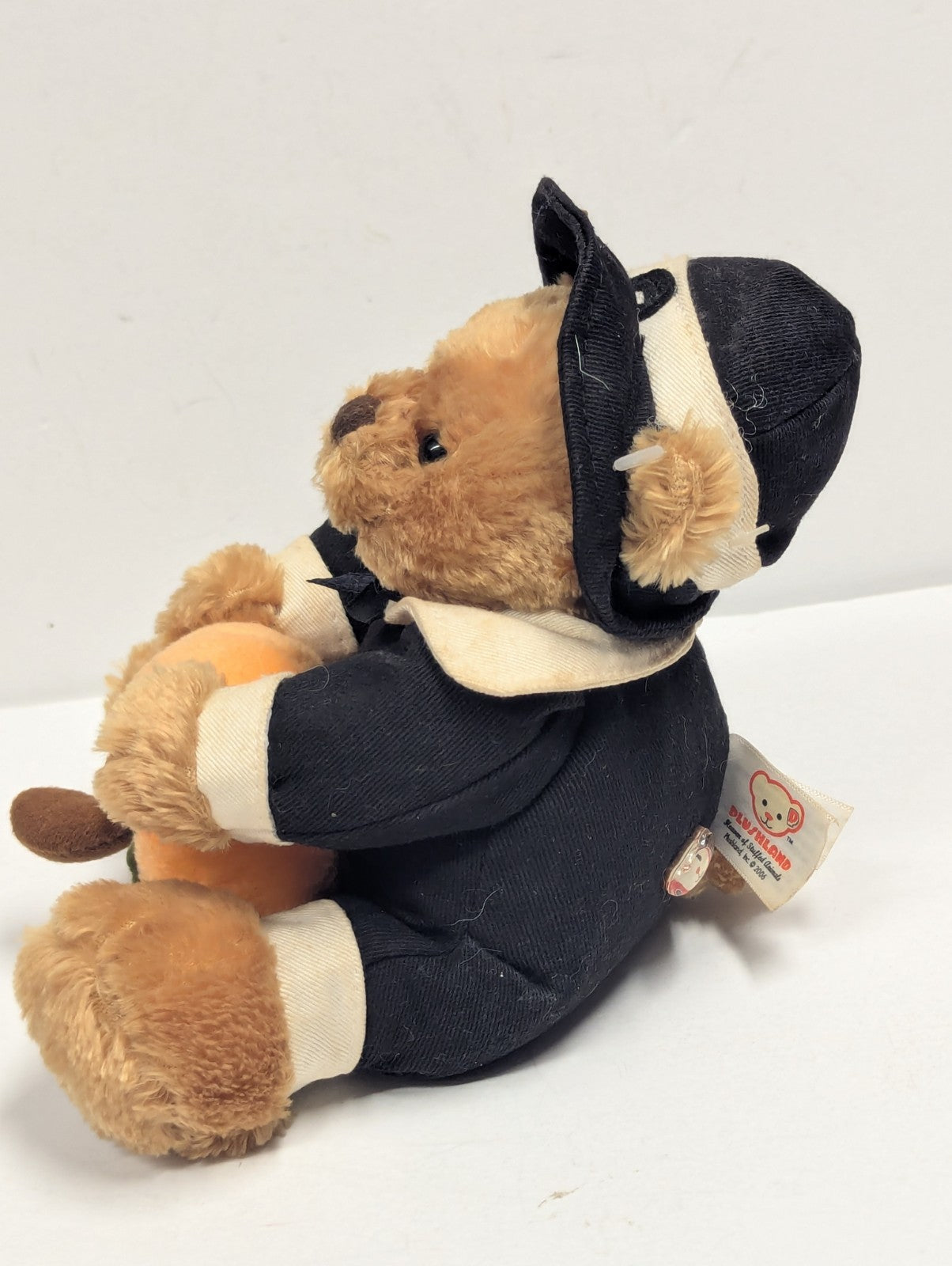 2006 Plushland Thanksgiving Pilgrim Bear March of Dimes Plush 6"